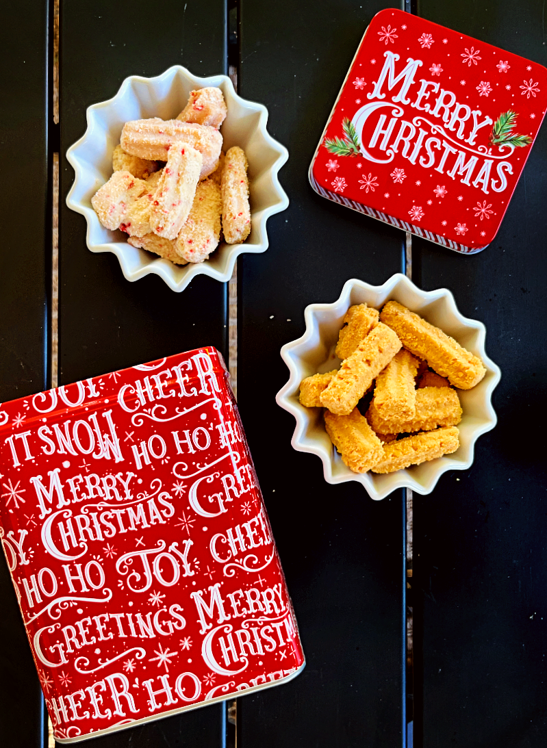 Southern Cheese Straws and Peppermint Shortbread Straws