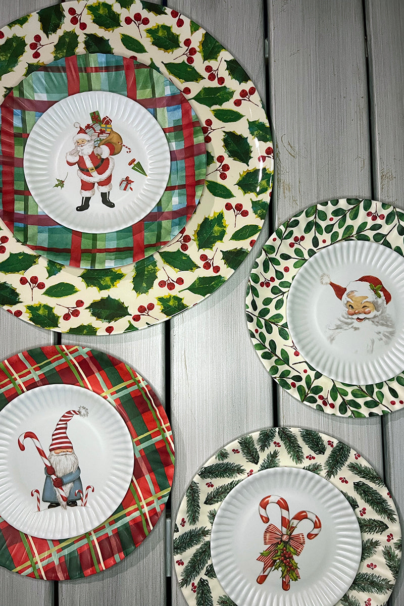 Vintage Santa on Bike Melamine Serving Platter