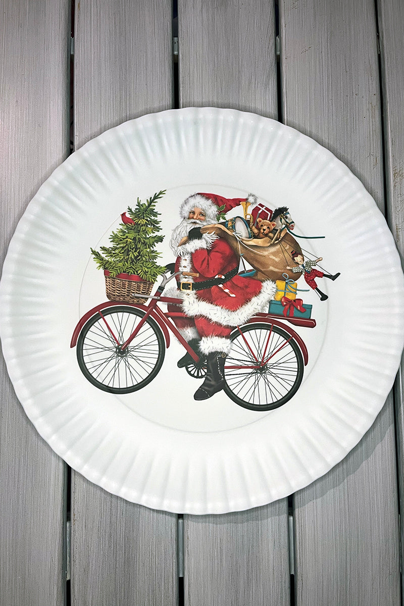 Vintage Christmas Melamine Snack Plates