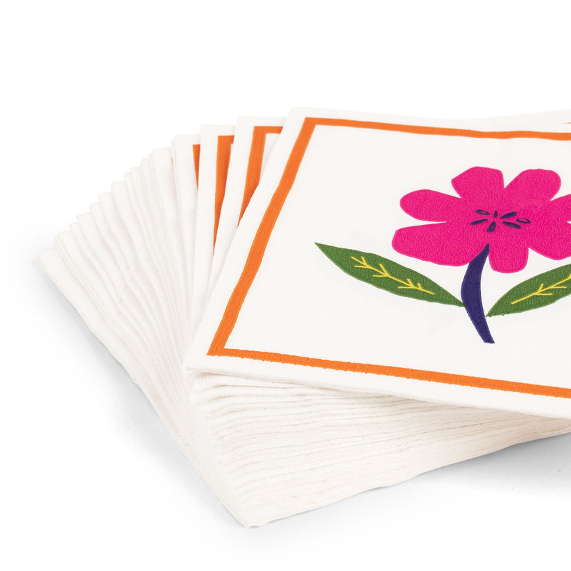 Bold Botanicals Paper Party Set - Premium Heavyweight Disposable Party Plates & Napkins