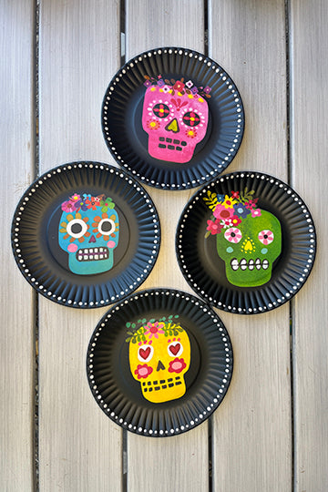 Not-So-Spooky Sugar Skull Snack Plates