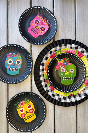 Not-So-Spooky Sugar Skull Snack Plates