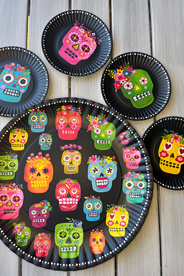 Not-So-Spooky Sugar Skull Snack Plates