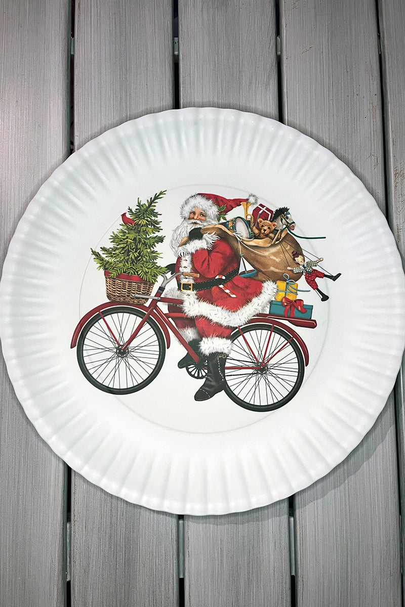 Vintage Christmas Melamine Luncheon Plates