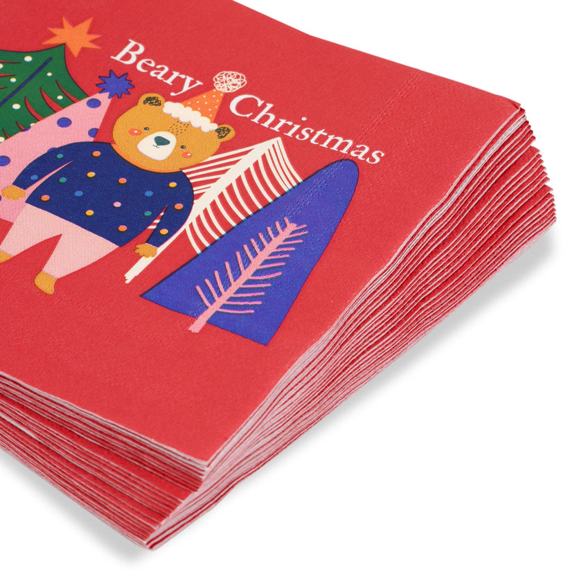 Holiday Paper Party Good Sets - Premium Heavyweight Disposable Party Plates & Napkins