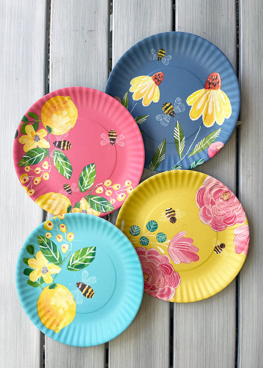 Bloom & Bee Melamine Luncheon Plates