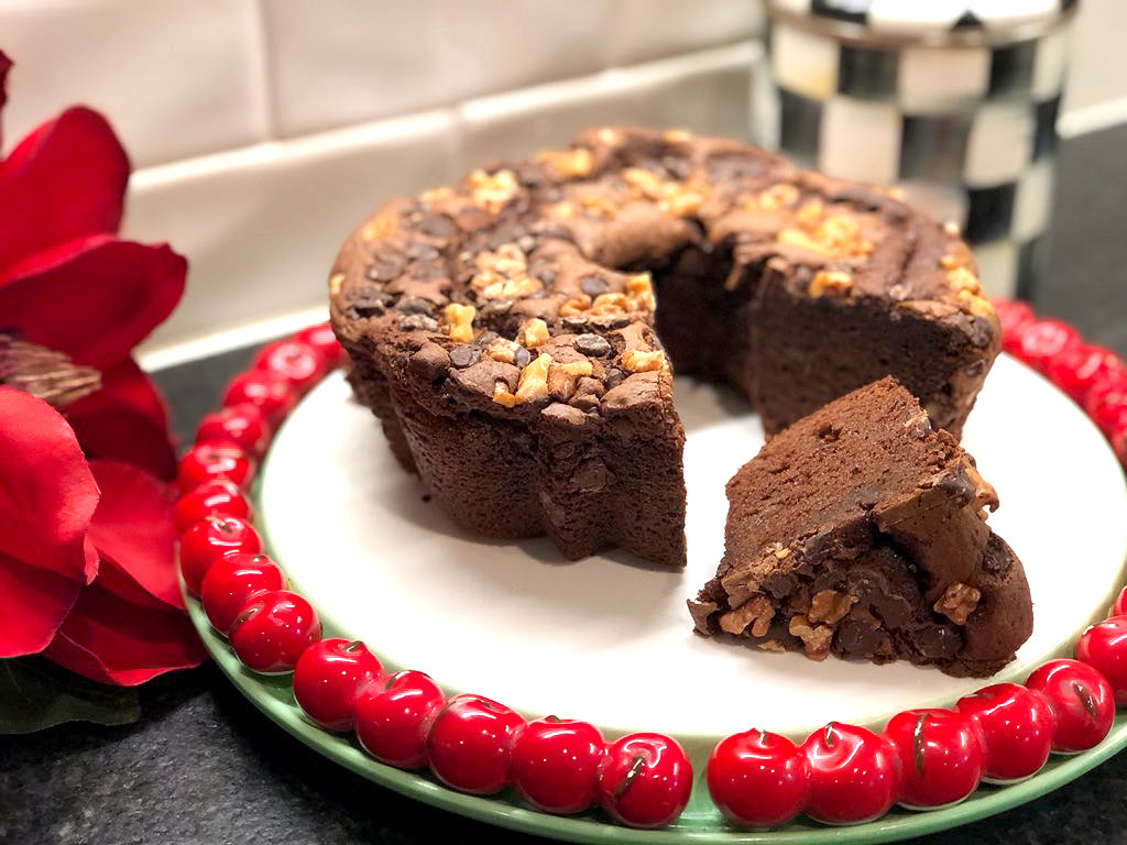 Double Chocolate Walnut Cake